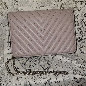 Quilted front flap shoulder handbag
